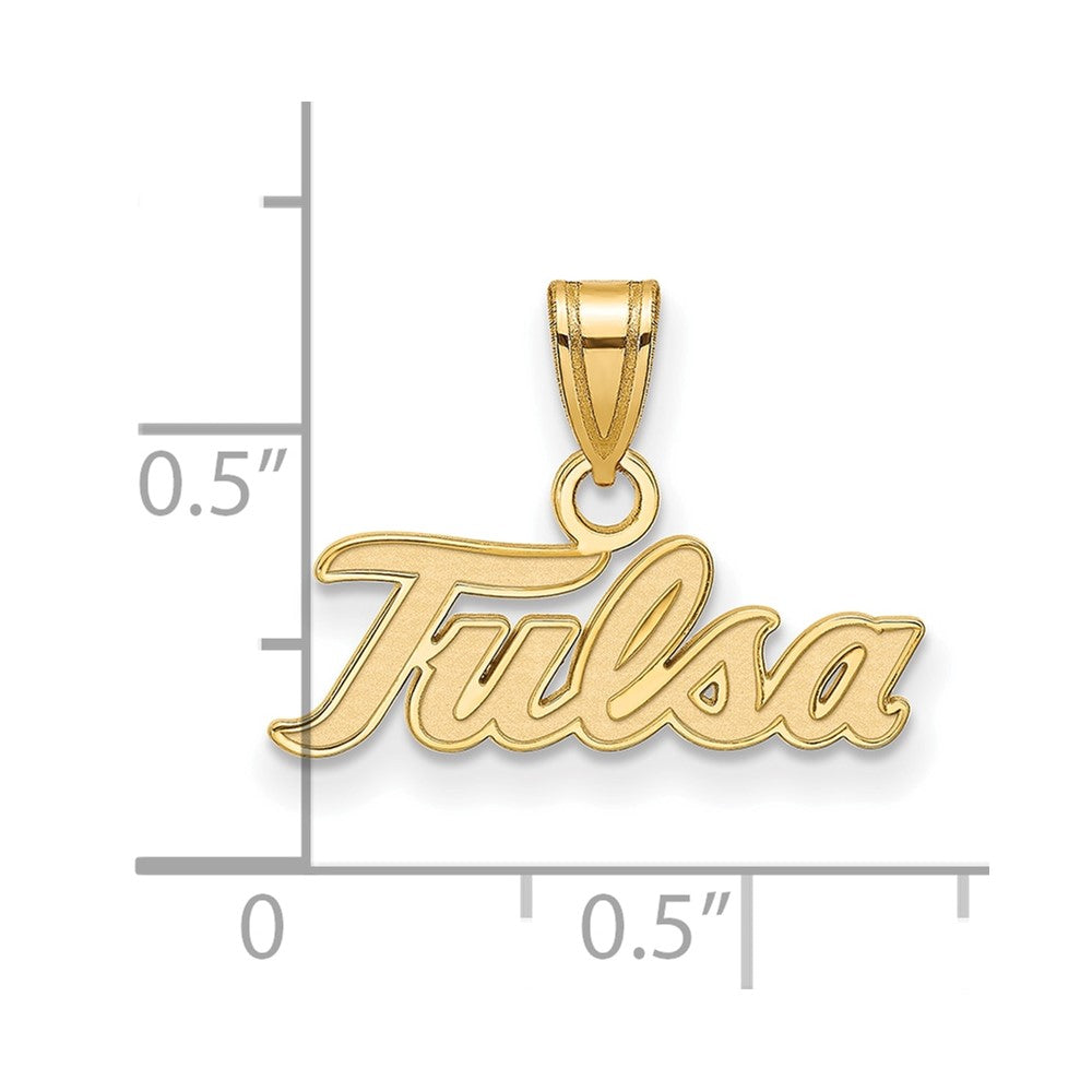 Gold Plated Sterling Silver Logoart University Of Tulsa T U Small Pendant