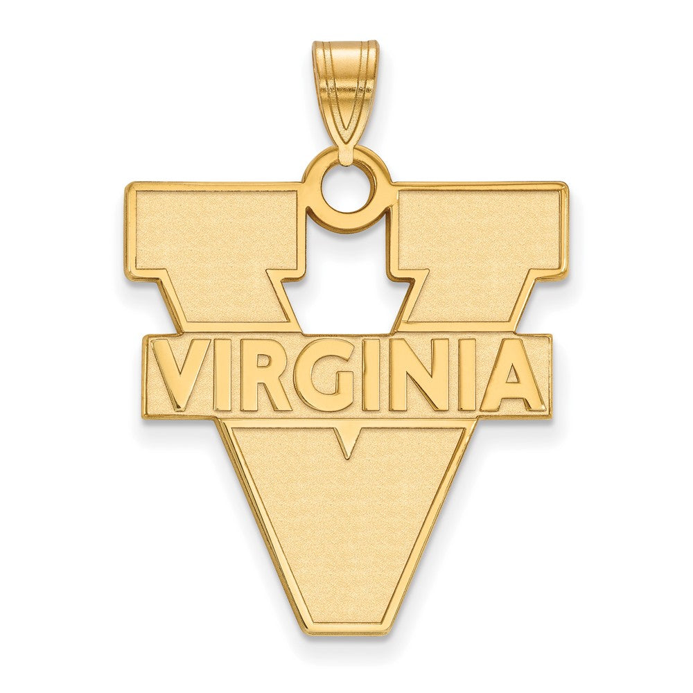 Gold Plated Sterling Silver Logoart University Of Virginia Extra Large Pendant