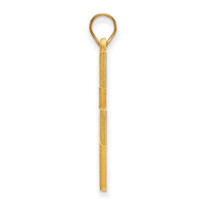 10K Yellow Gold Logoart West Virginia University W V Extra Large Pendant