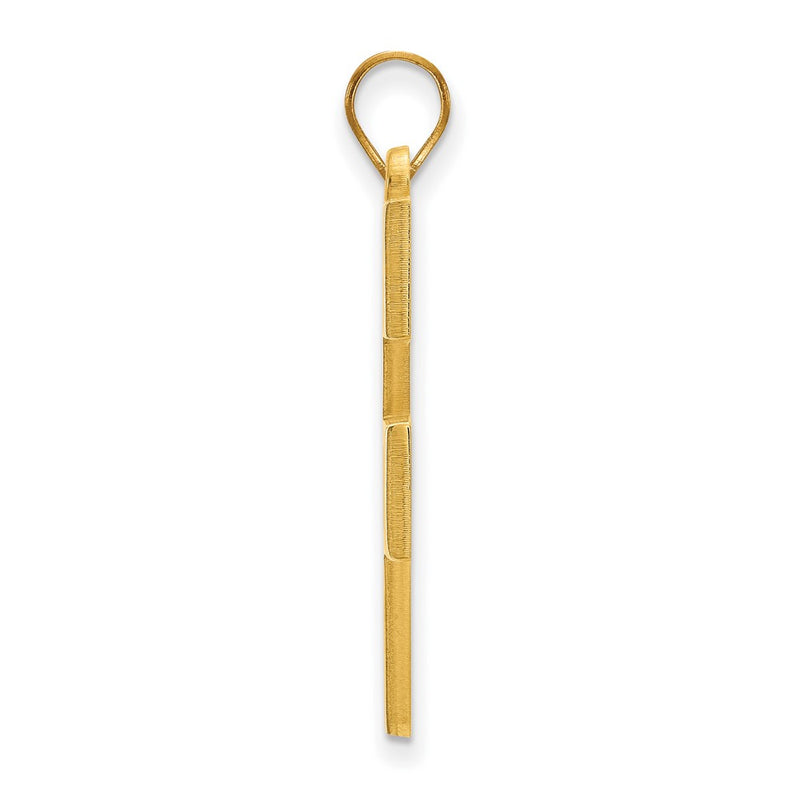 14K Yellow Gold Logoart West Virginia University W V Extra Large Pendant