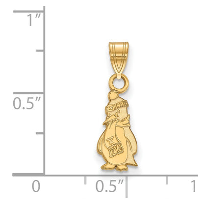 Gold Plated Sterling Silver Logoart Youngstown State University Penguin Small Pendant