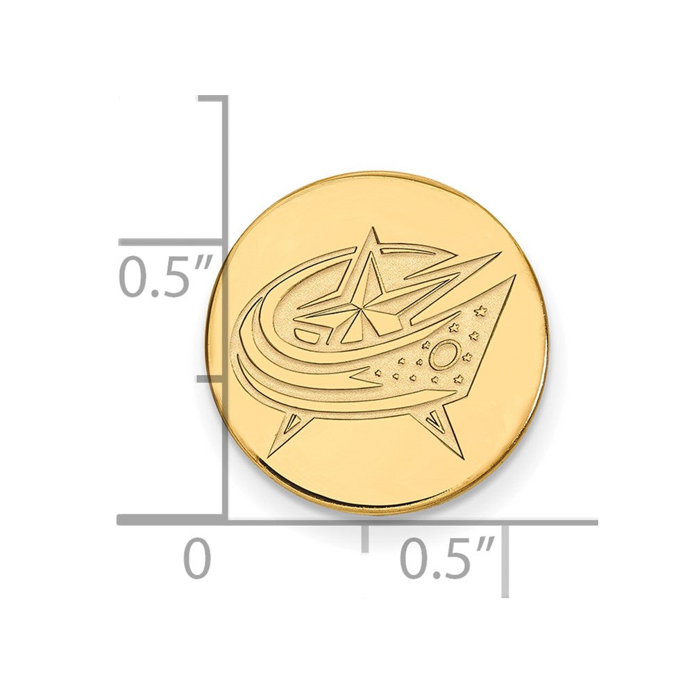 14K Yellow Gold Gold NHL LogoArt Columbus Blue Jackets Lapel Pin