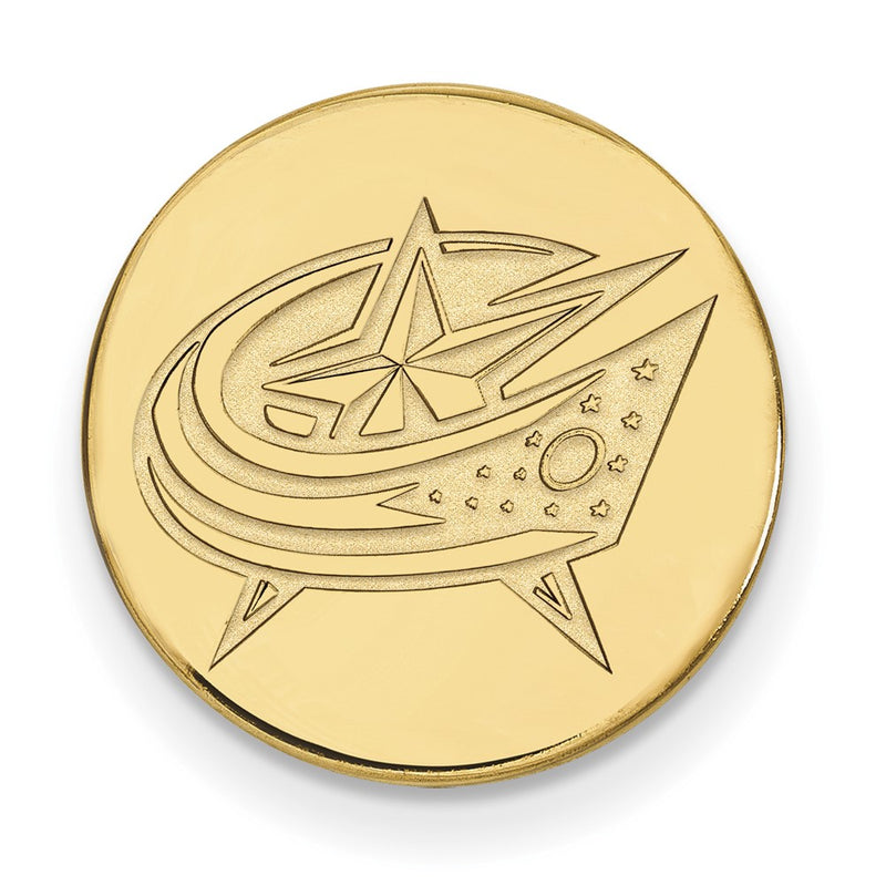 14K Yellow Gold Gold NHL LogoArt Columbus Blue Jackets Lapel Pin