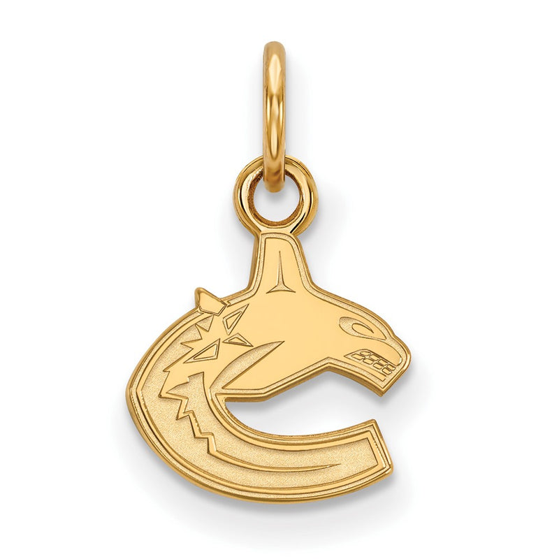 Gold Plated Sterling Silver Nhl Logoart Vancouver Canucks Extra Small Pendant