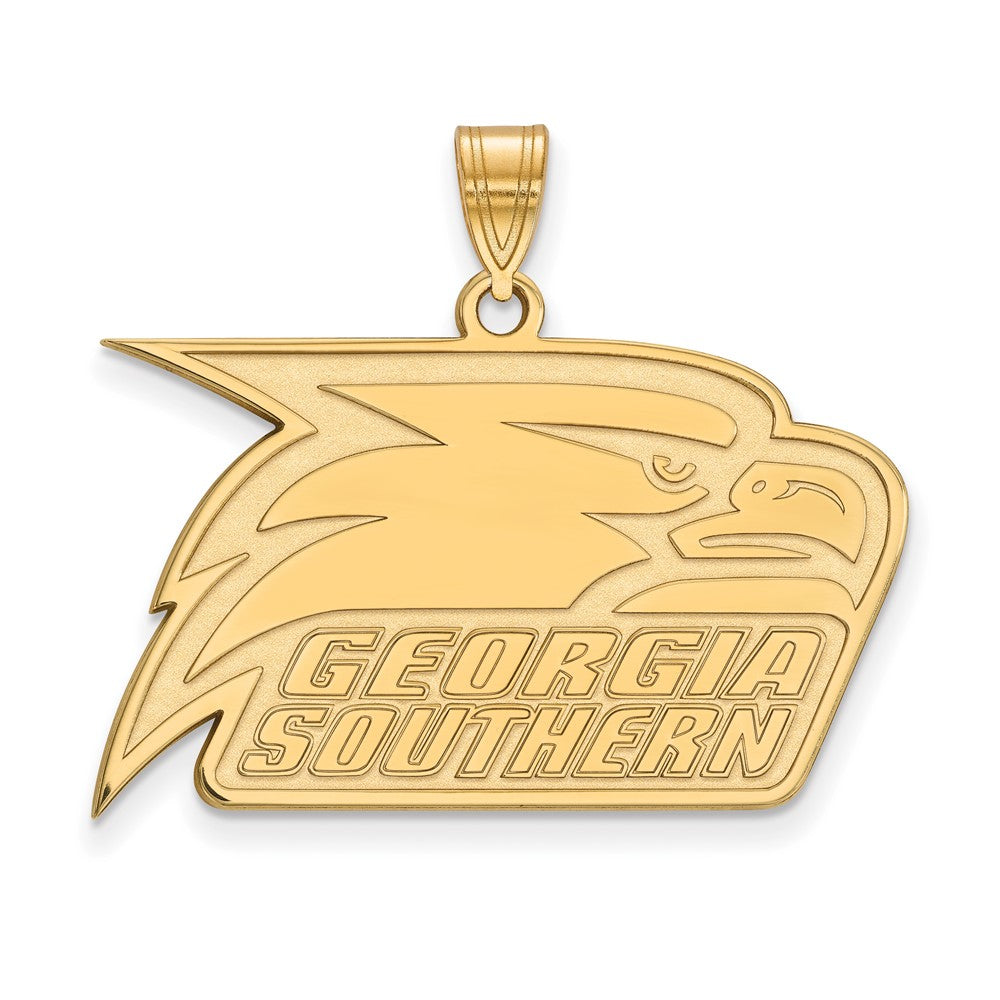 Gold Plated Sterling Silver Logoart Georgia Southern University Eagle Large Pendant