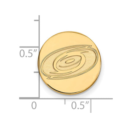 14K Yellow Gold Gold NHL LogoArt Carolina Hurricanes Lapel Pin