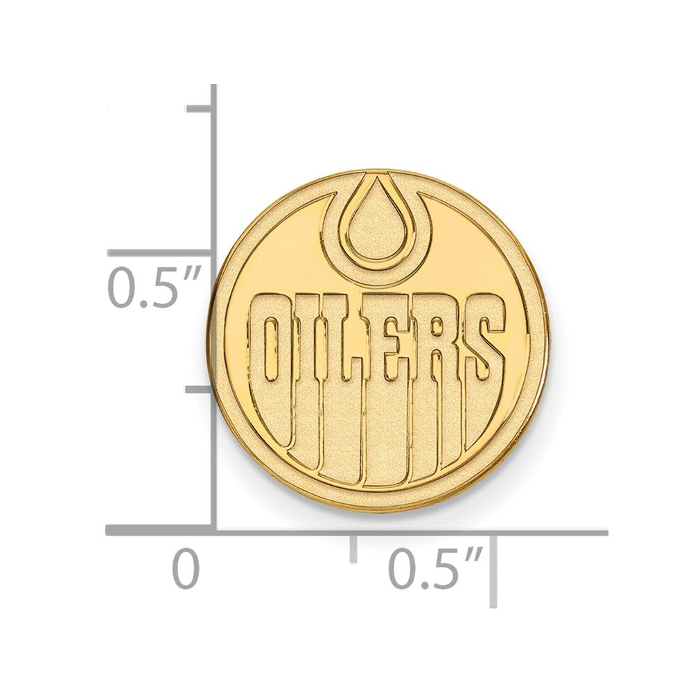 14K Yellow Gold Gold NHL LogoArt Edmonton Oilers Lapel Pin