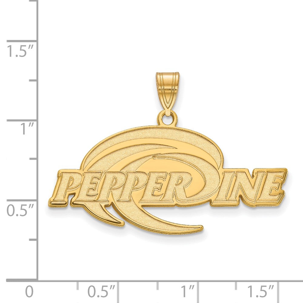 14K Yellow Gold Logoart Pepperdine University Extra Large Pendant