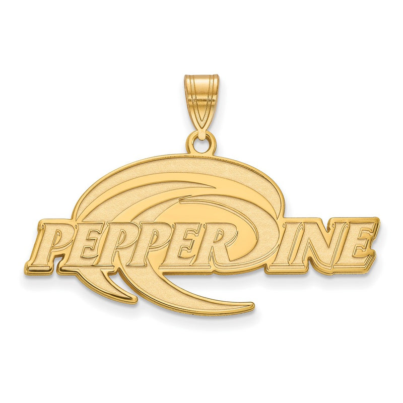 14K Yellow Gold Logoart Pepperdine University Extra Large Pendant