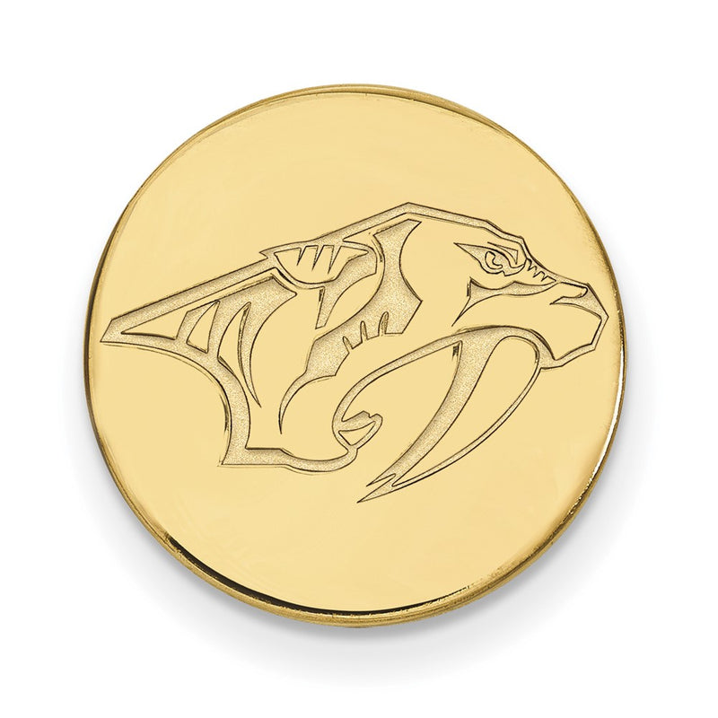 14K Yellow Gold Gold NHL LogoArt Nashville Predators Lapel Pin