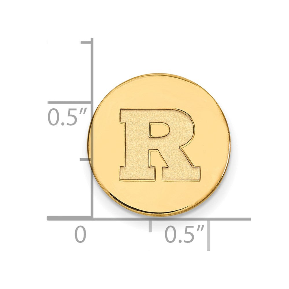 14K Yellow Gold Gold LogoArt Rutgers University Letter R Lapel Pin
