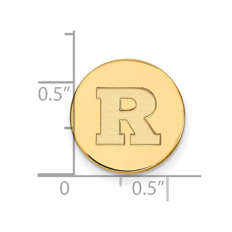 14K Yellow Gold Gold LogoArt Rutgers University Letter R Lapel Pin