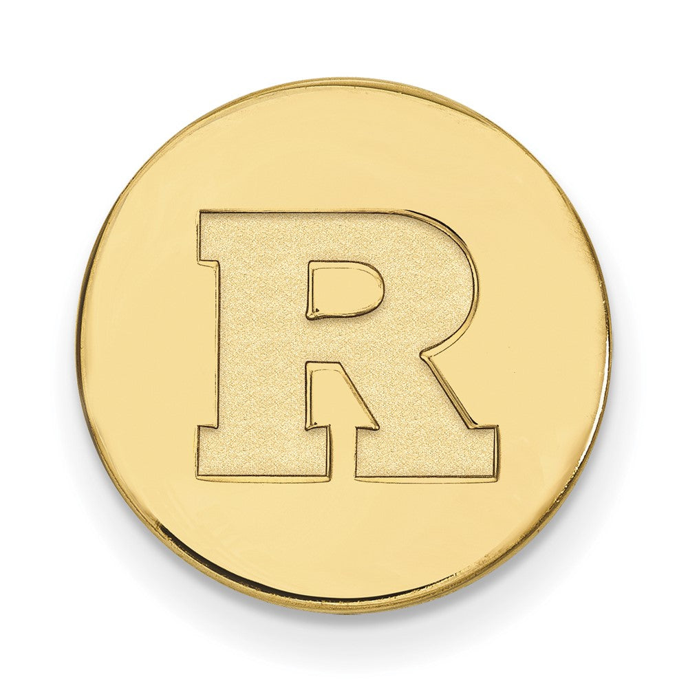 14K Yellow Gold Gold LogoArt Rutgers University Letter R Lapel Pin
