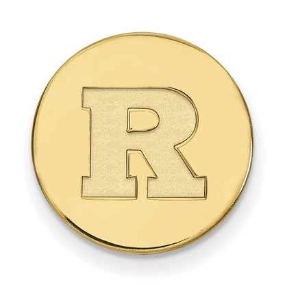 14K Yellow Gold Gold LogoArt Rutgers University Letter R Lapel Pin