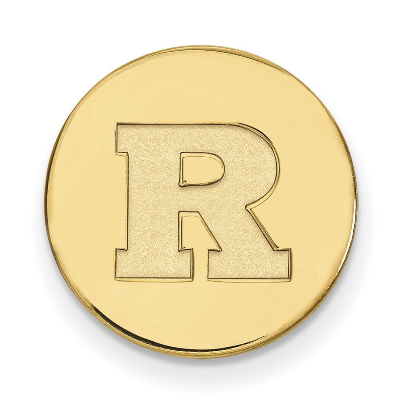 14K Yellow Gold Gold LogoArt Rutgers University Letter R Lapel Pin