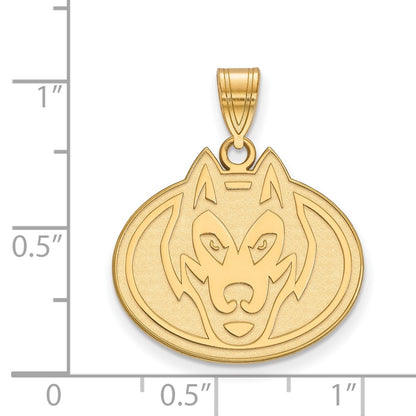14K Yellow Gold Logoart St. Cloud State University Husky Large Pendant