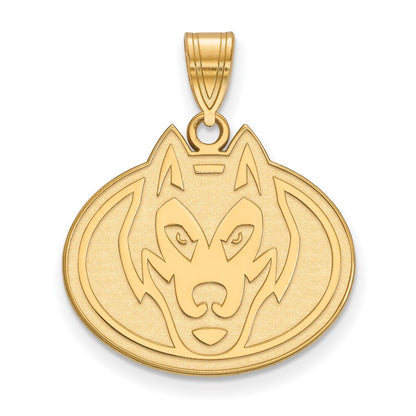 14K Yellow Gold Logoart St. Cloud State University Husky Large Pendant