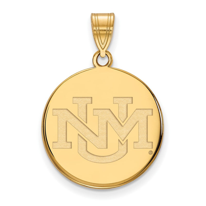 Gold Plated Sterling Silver Logoart University Of New Mexico Large Pendant