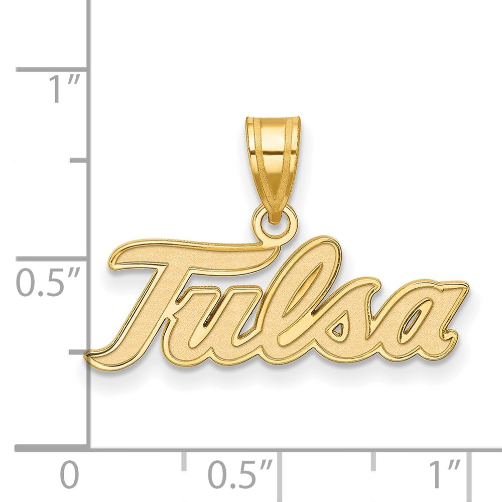 Gold Plated Sterling Silver Logoart University Of Tulsa T U Large Pendant