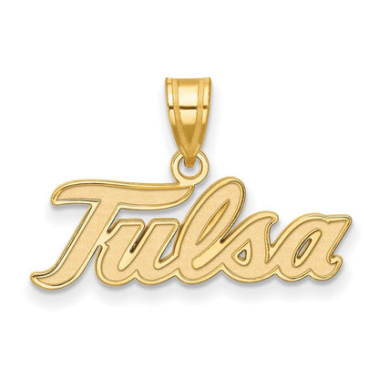 Gold Plated Sterling Silver Logoart University Of Tulsa T U Large Pendant