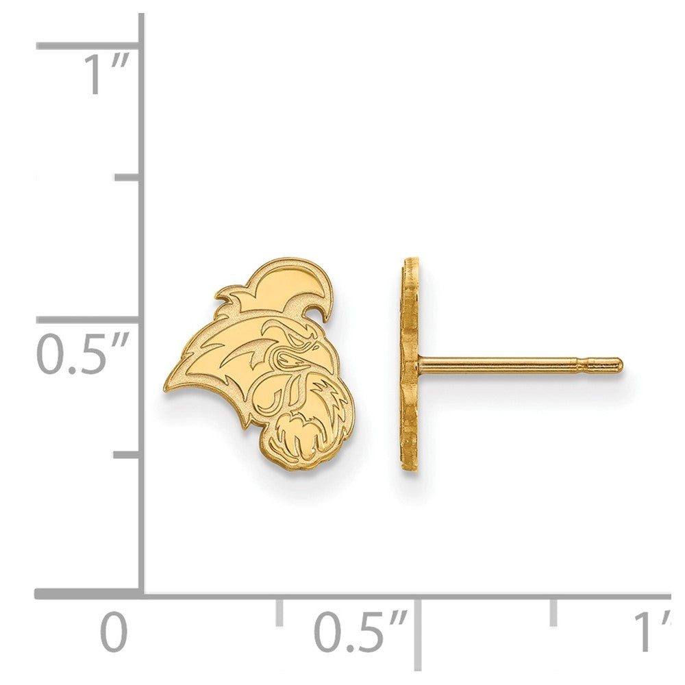 Gold Plated Sterling Silver Logoart Coastal Carolina University Chanticleer Extra Small Post Earrings