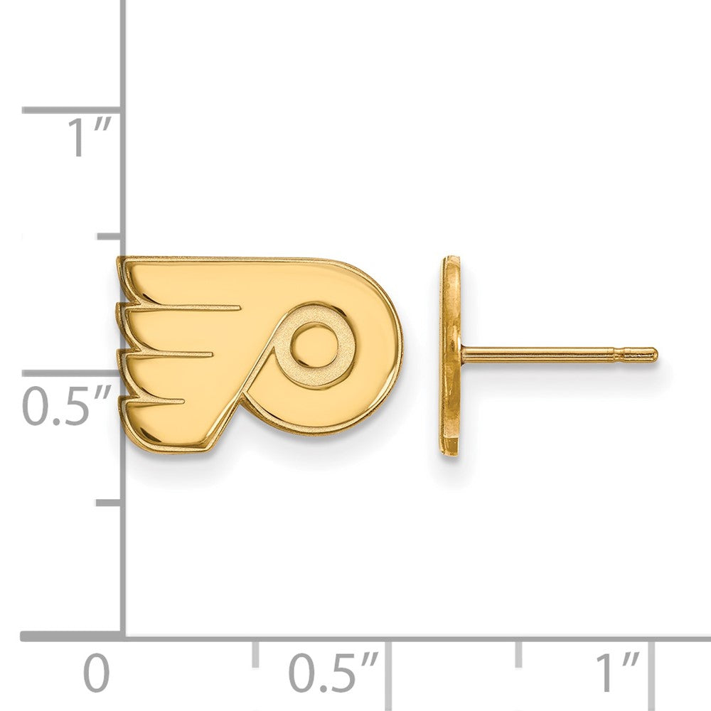 Gold Plated Sterling Silver Nhl Logoart Philadelphia Flyers Extra Small Post Earrings