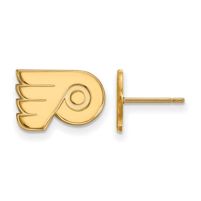 Gold Plated Sterling Silver Nhl Logoart Philadelphia Flyers Extra Small Post Earrings