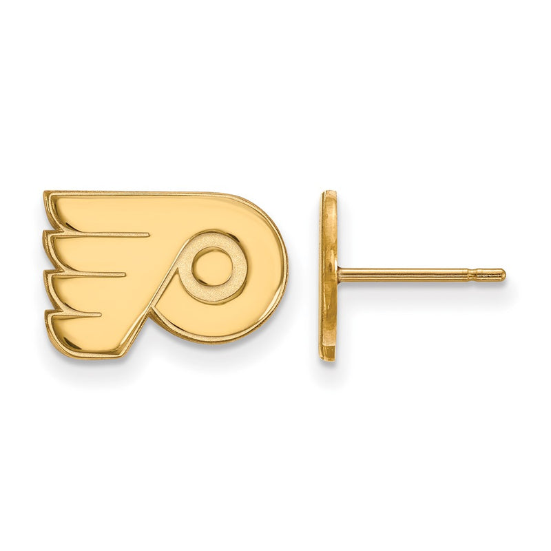 Gold Plated Sterling Silver Nhl Logoart Philadelphia Flyers Extra Small Post Earrings