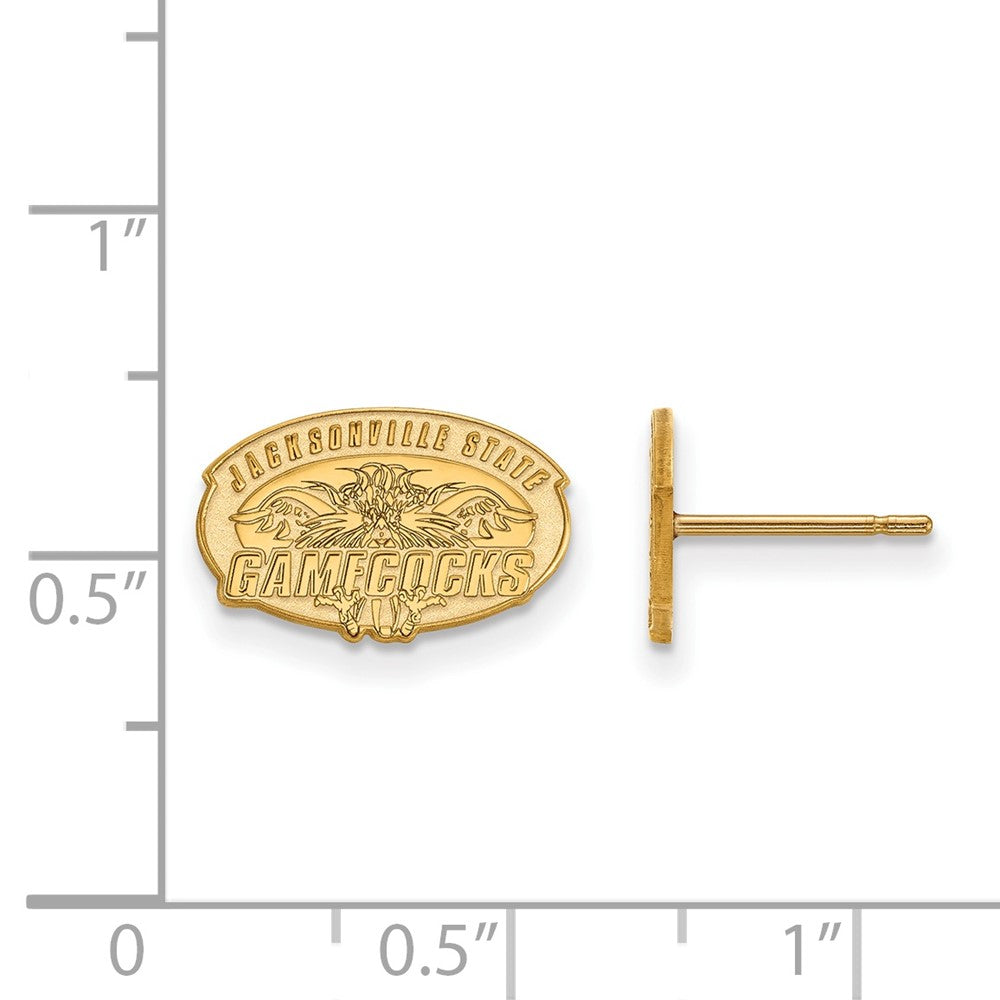 10K Yellow Gold Logoart Jacksonville State University Extra Small Post Earrings