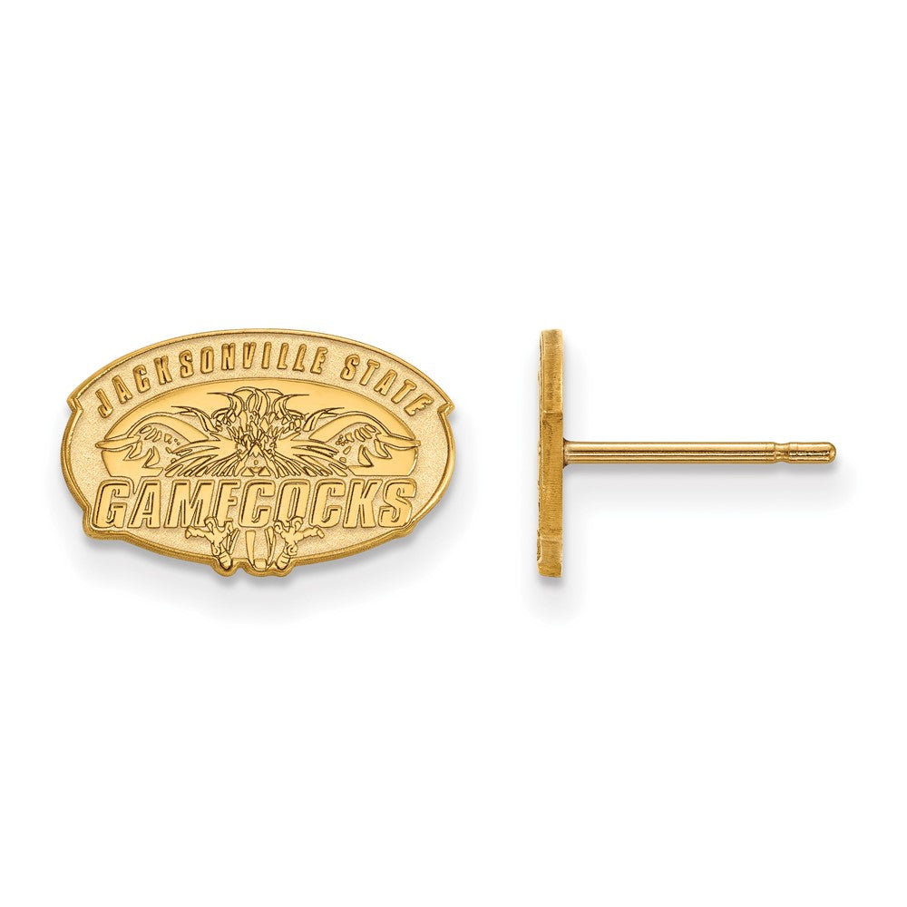 10K Yellow Gold Logoart Jacksonville State University Extra Small Post Earrings