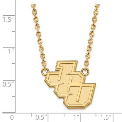 10K Yellow Gold Logoart John Carroll University Large Pendant 18 Inch Necklace