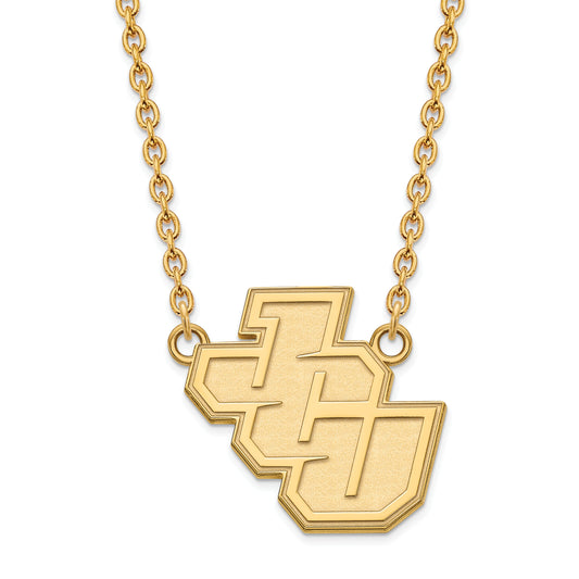 10K Yellow Gold Logoart John Carroll University Large Pendant 18 Inch Necklace