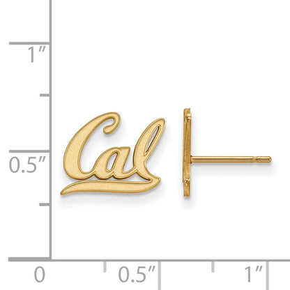 10K Yellow Gold Logoart University Of California Berkeley Extra Small Post Earrings