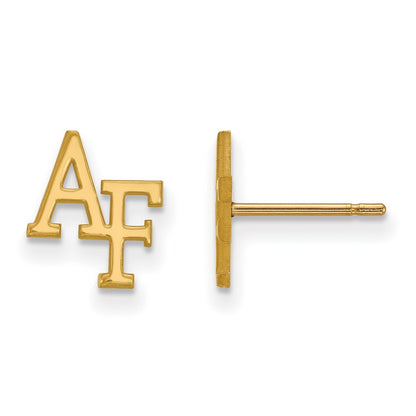 10K Yellow Gold Logoart United States Air Force Academy A F Extra Small Post Earrings