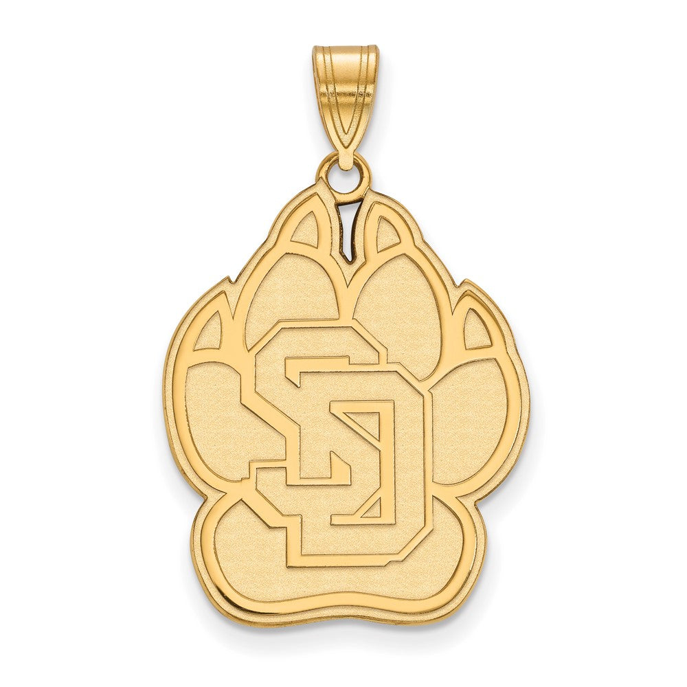 10K Yellow Gold Logoart University Of South Dakota Extra Large Pendant