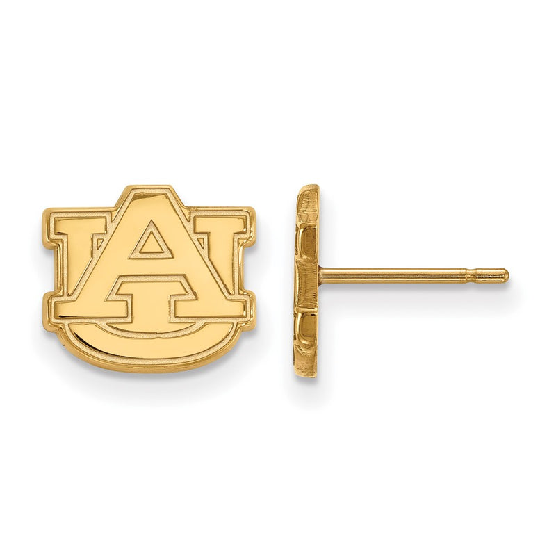 10K Yellow Gold Logoart Auburn University A U Extra Small Post Earrings