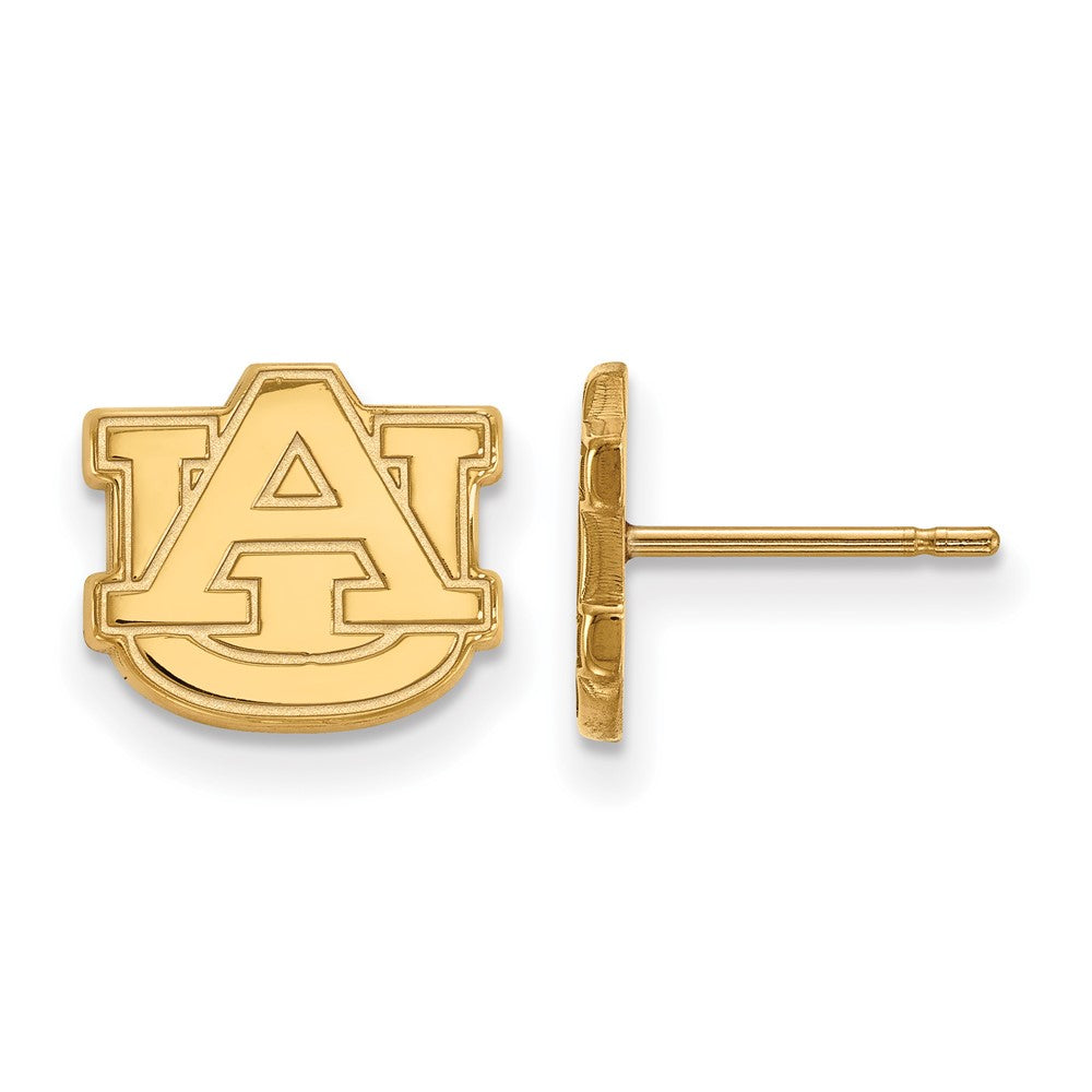 Gold Plated Sterling Silver Logoart Auburn University A U Extra Small Post Earrings