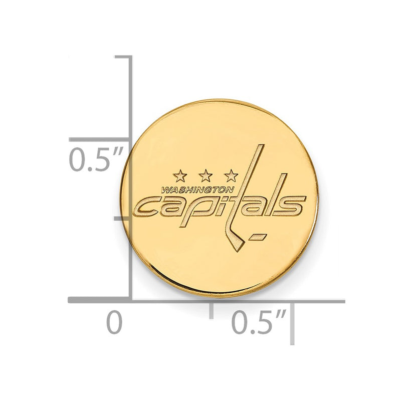 14K Yellow Gold Gold NHL LogoArt Washington Capitals Lapel Pin