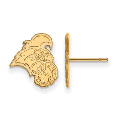14K Yellow Gold Logoart Coastal Carolina University Chanticleer Small Post Earrings