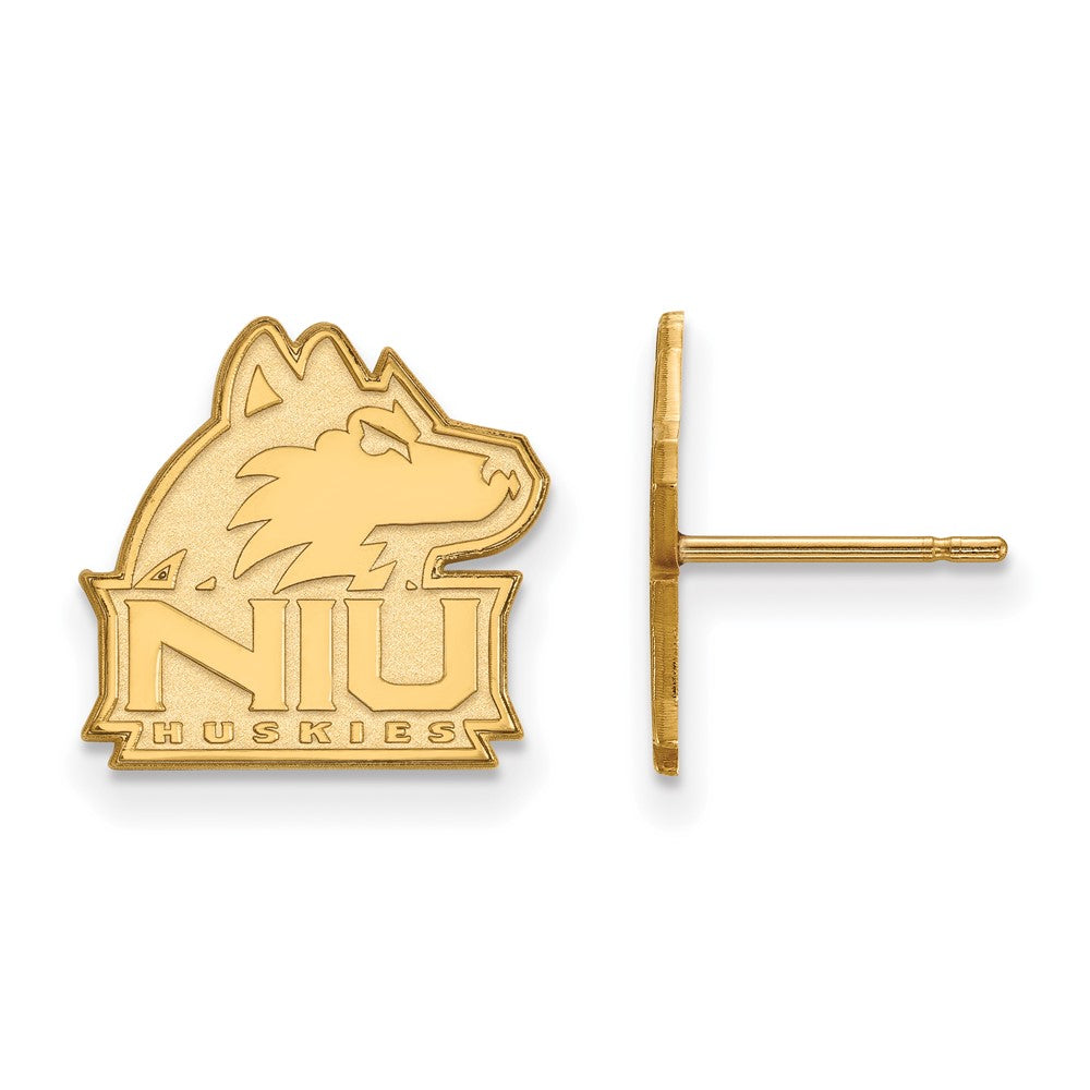 10K Yellow Gold Logoart Northern Illinois University N I U Huskies Small Post Earrings