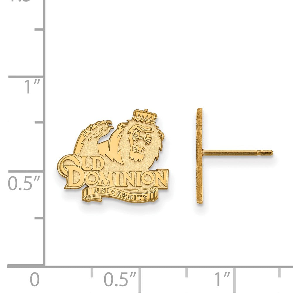 10K Yellow Gold Logoart Old Dominion University Small Post Earrings