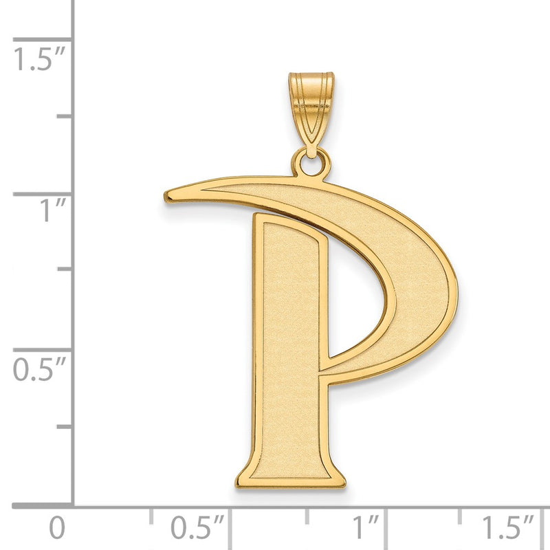 14K Yellow Gold Logoart Pepperdine University Letter P Extra Large Pendant