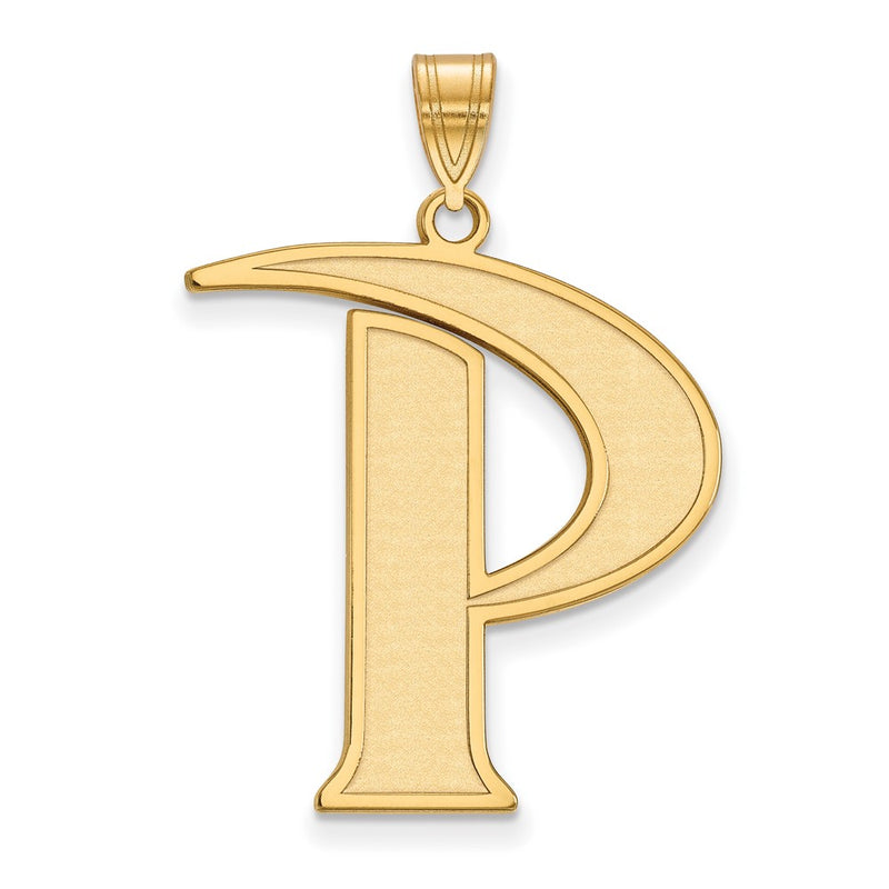 14K Yellow Gold Logoart Pepperdine University Letter P Extra Large Pendant