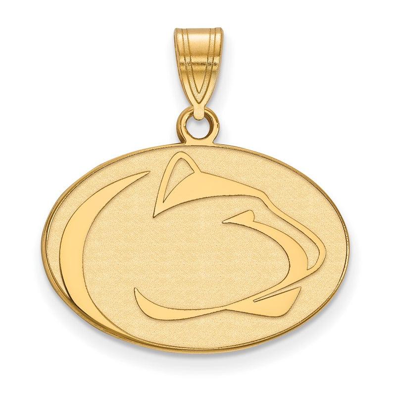 Gold Plated Sterling Silver Logoart Penn State University Lion Medium Pendant