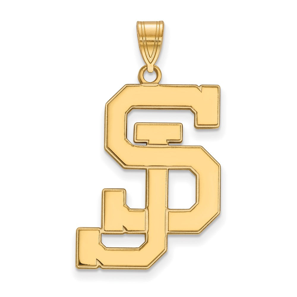 14K Yellow Gold Logoart San Jose State University S J Extra Large Pendant