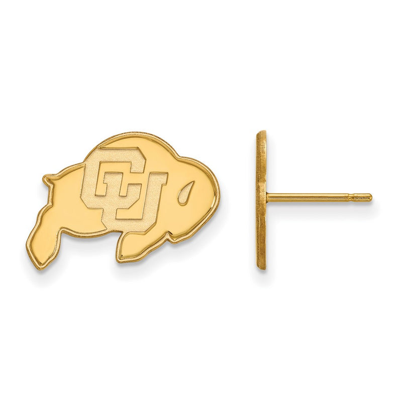 10K Yellow Gold Logoart University Of Colorado Buffalo Small Post Earrings
