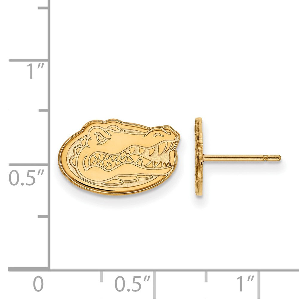 14K Yellow Gold Logoart University Of Florida Gator Extra Small Post Earrings