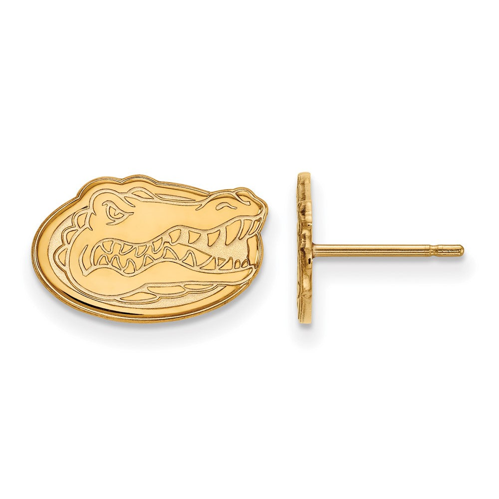 14K Yellow Gold Logoart University Of Florida Gator Extra Small Post Earrings
