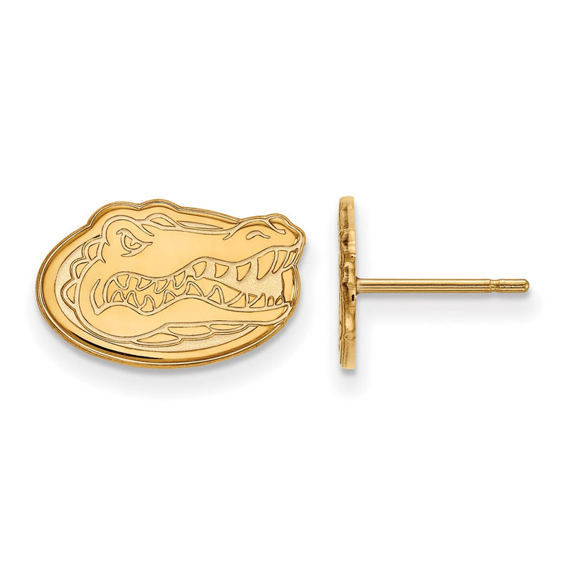 14K Yellow Gold Logoart University Of Florida Gator Extra Small Post Earrings