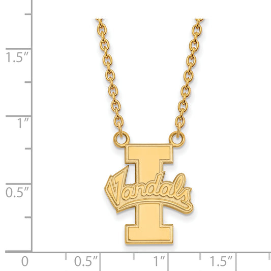 10K Yellow Gold Logoart University Of Idaho Vandals Large Pendant 18 Inch Necklace